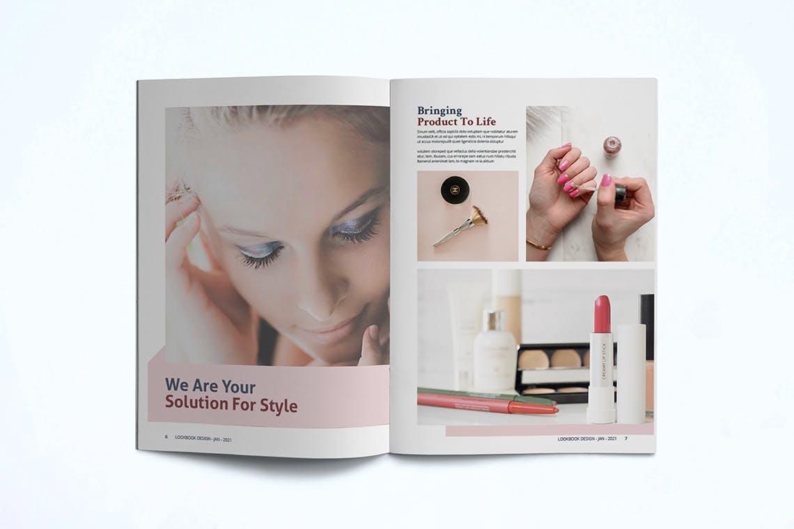女性时尚服饰产品画册素材库精选Lookbook设计模板 Fashion Lookbook Template插图(5)