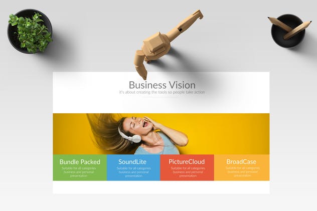 商业/融资/电商/营销主题PPT幻灯片设计模板 OZEN Powerpoint Template插图(3)