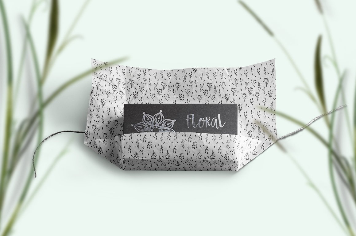 漂亮的手绘花卉植物剪贴画背景纹理素材插图(4)