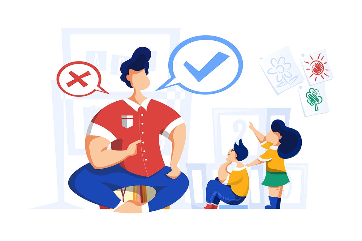 儿童教育主题矢量插画设计素材包 Kids Education Illustration Pack插图(3)