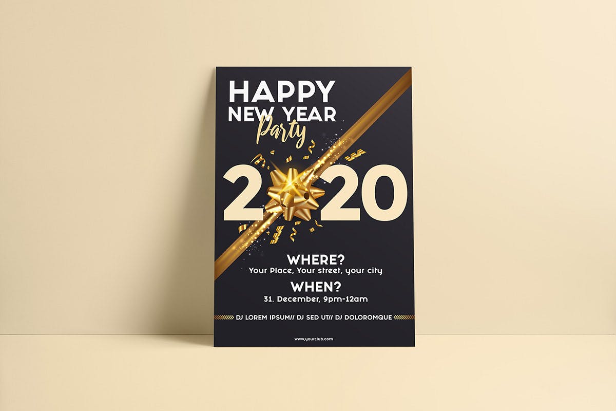 16合1圣诞节/新年主题海报传单设计模板 Set of 16 Christmas and Happy New Year Party Flyer插图(6)