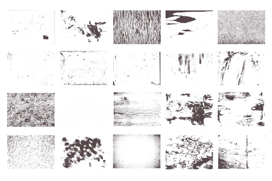 独特做旧污迹矢量纹理 Grunge Vector Textures插图(1)