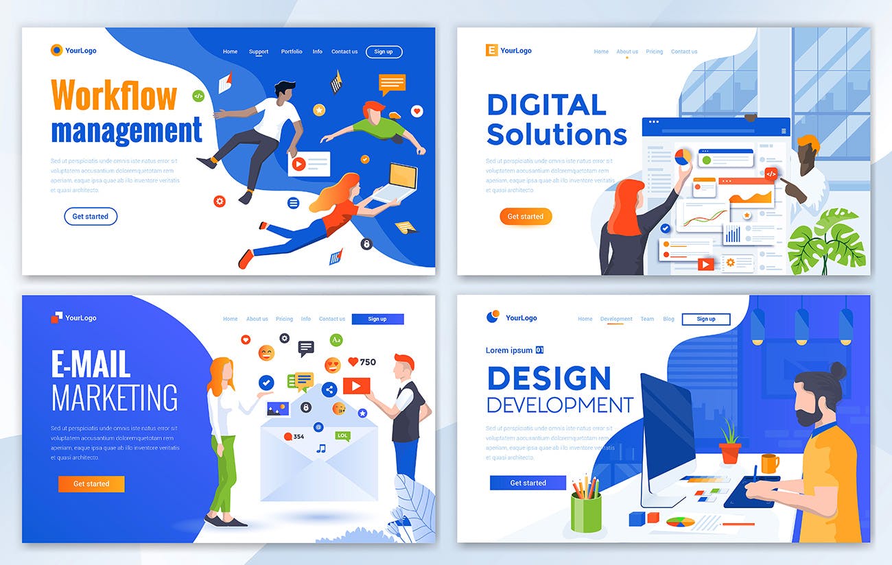 现代设计风格网站着陆页设计模板超级合集 BIG Collection of Landing page templates插图(6)