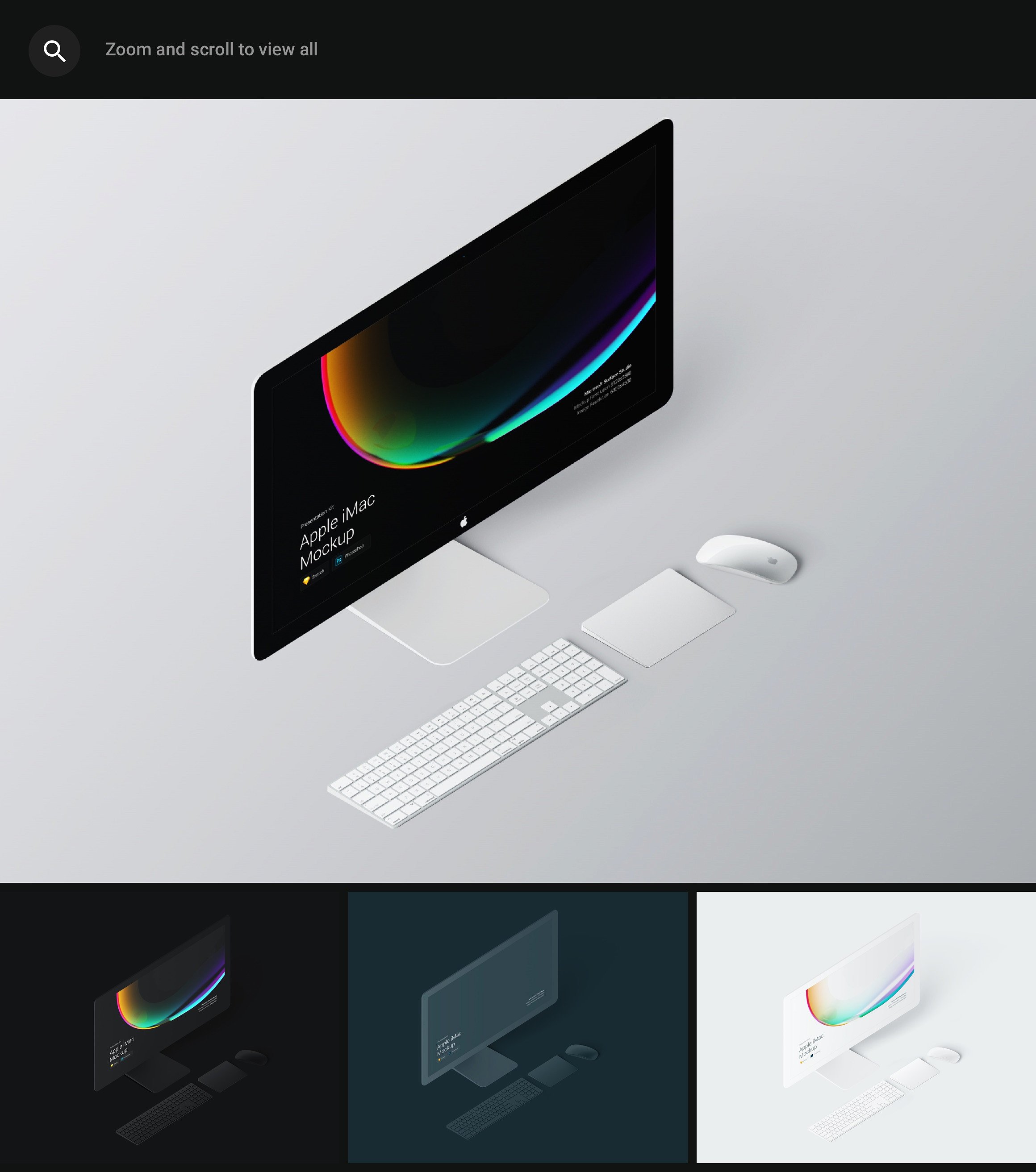 精美多彩全新iMac Pro，iMac展示模型Mockups样机下载插图(14)