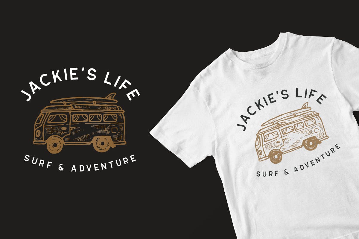 复古图形文字风格Logo设计模板合集07 Modern Vintage Logopack 07插图(1)