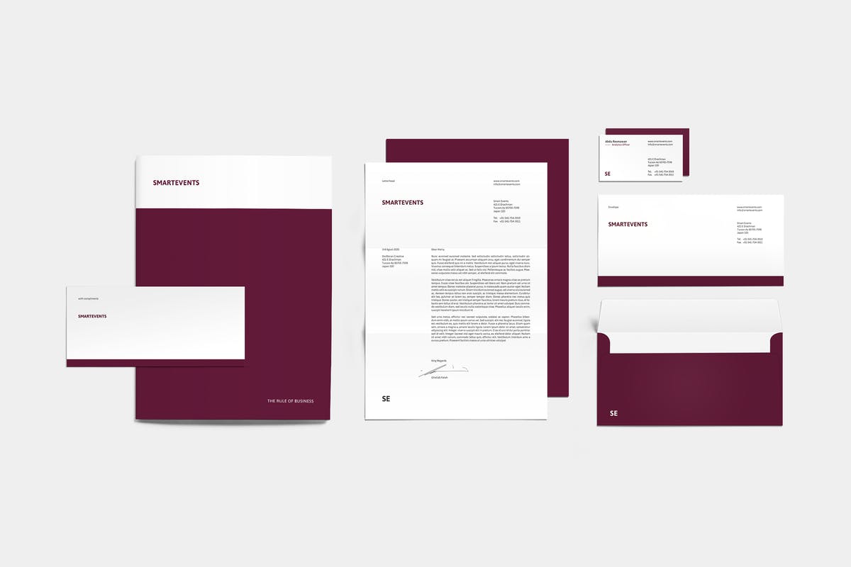 高级企业品牌办公文具套装设计模板 SE Corporate Identity插图