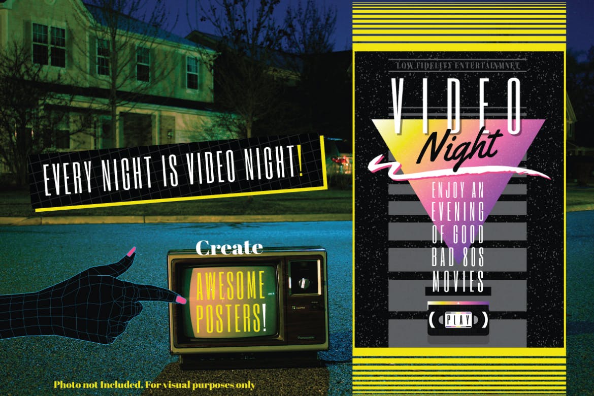 复刻1980年设计风格海报设计模板合集 1980s Poster Templates插图(8)