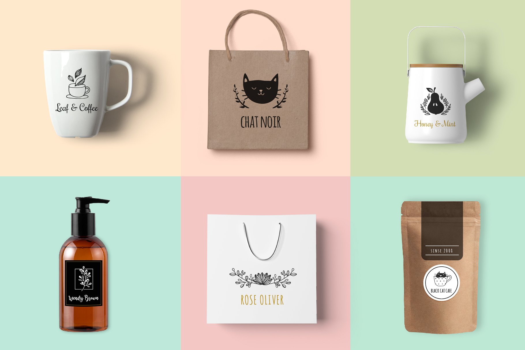 精致优雅品牌Logo设计模板合集 Logo boutiqe – premade logo template插图(5)