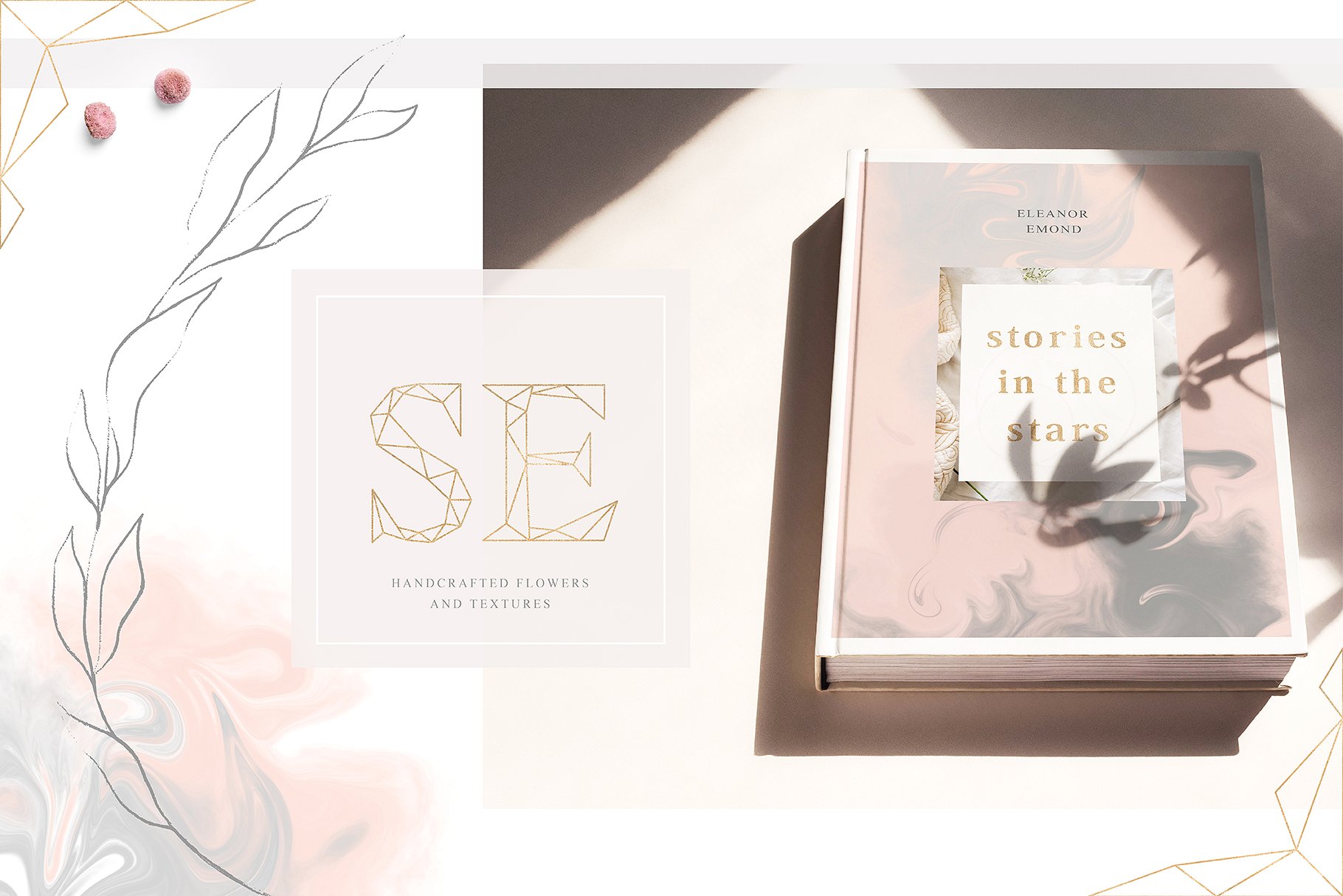 淡雅柔和的灰粉设计元素合集 Tender Mist Collection Pro插图(8)