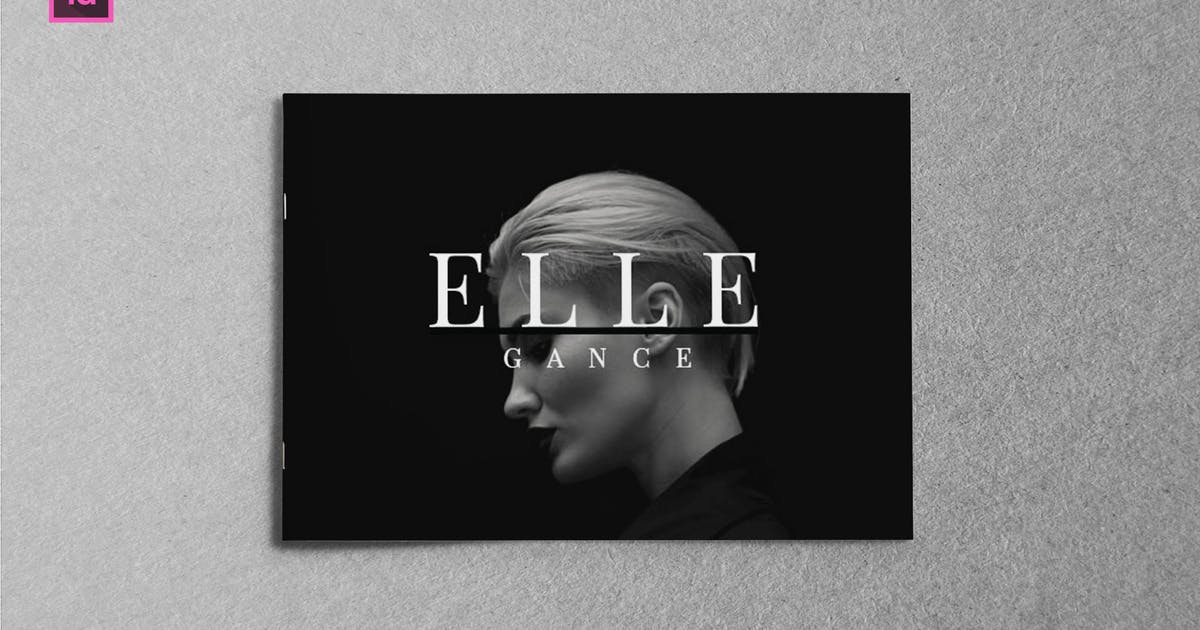 A5尺寸横版创意品牌画册素材库精选Lookbook设计模板 ELLEGANCE –  A5 Landscape Lookbook template插图