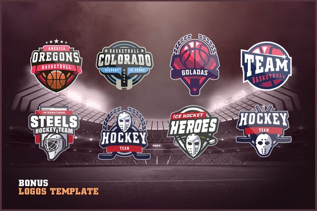 体育运动品牌&球队队徽Logo设计模板合集v1 Sports Logo Creator V1插图(13)