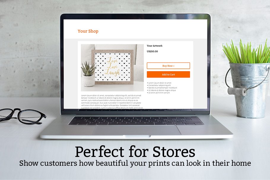 10款实木相框画框样机 10 Wooden Picture Frame Mockups插图(9)