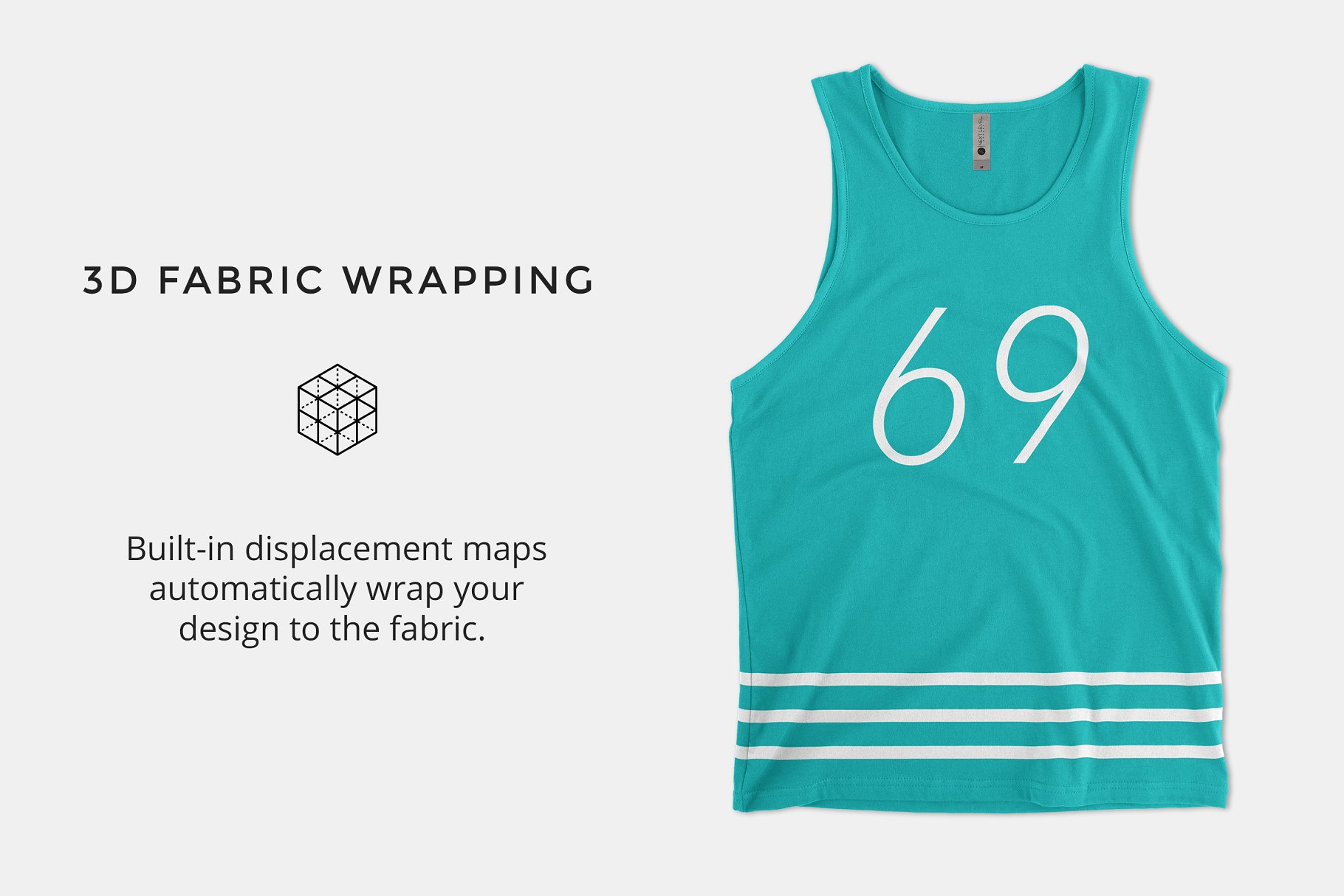 男士背心样机模板 Next Level 3633 Men’s Jersey Tank插图(1)