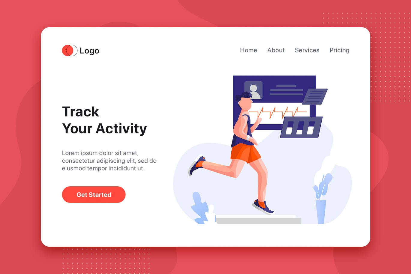 活动跟踪矢量素材库精选概念插画设计素材 Track your activity Illustration concept插图