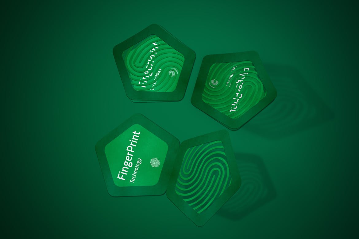 DieCut裁切工艺折叠卡片设计图素材库精选 DieCut Bi-Fold Card Mockup插图(4)