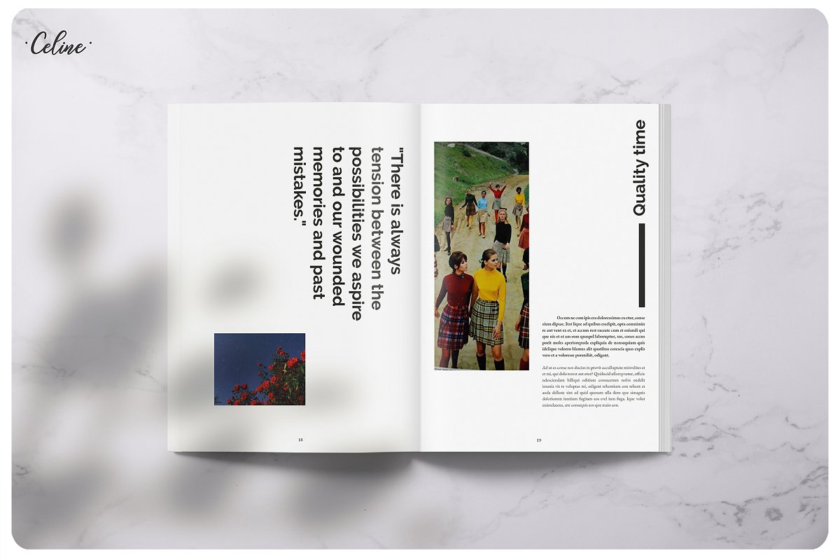 时尚简约PIXEL回忆图册杂志设计模板插图(5)