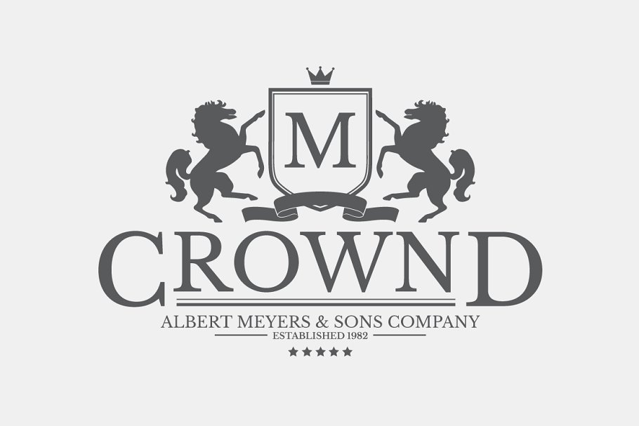 金属感纹章徽章Logo模板 Vol.2 Heraldic Crest Logos Vol.2插图(3)