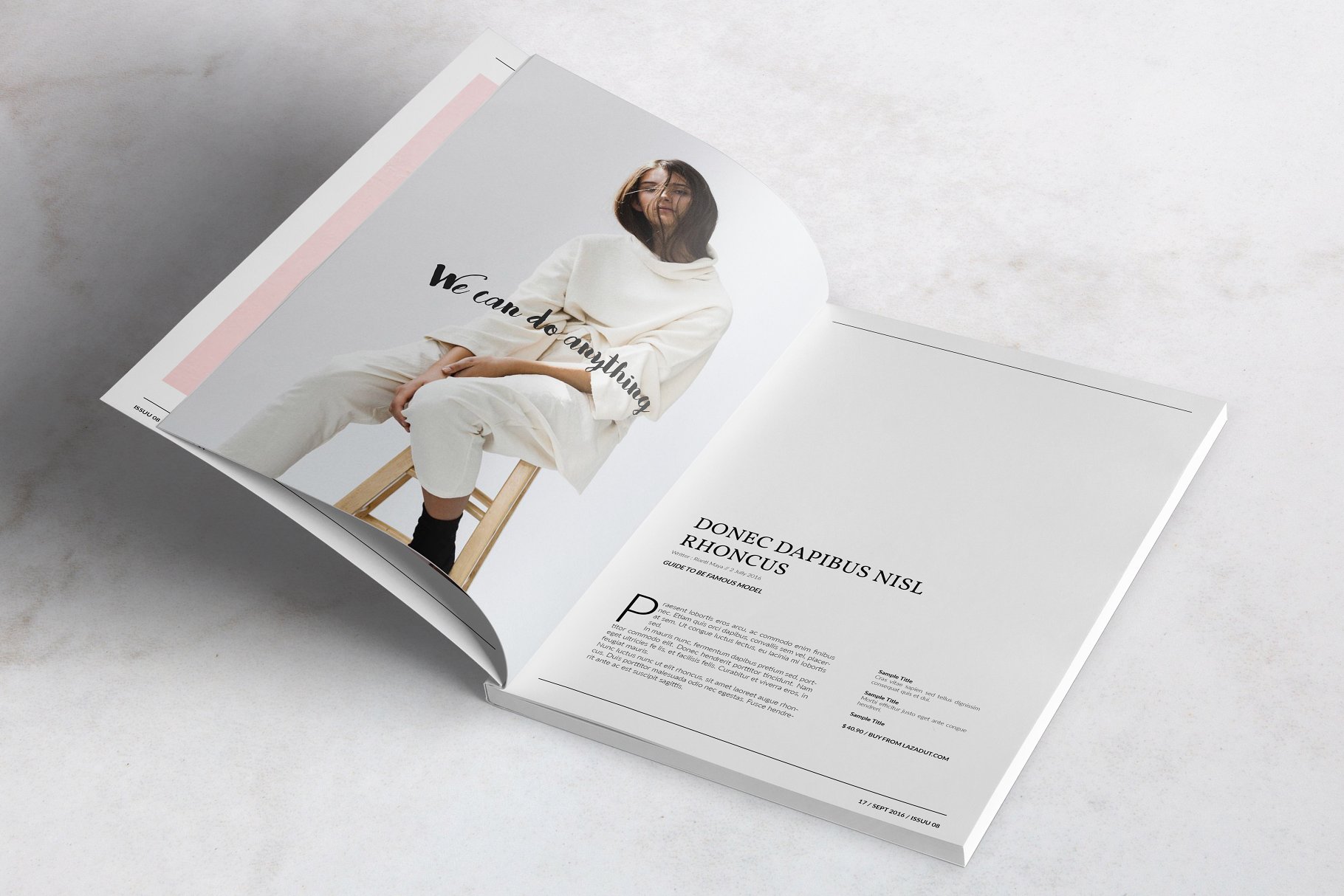 时装主题杂志模板 Discontent Magazine插图(4)