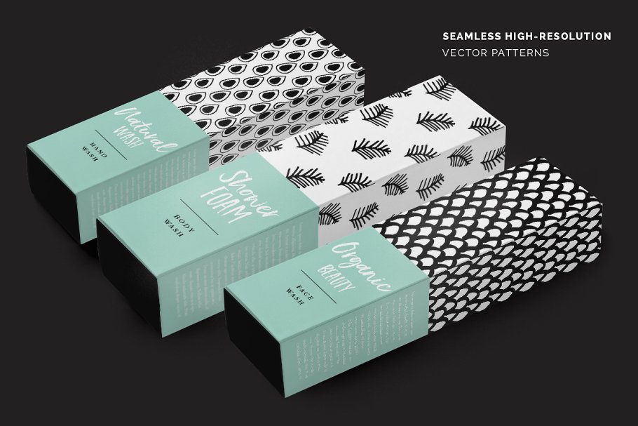 黑白抽象图案纹理 Black & White Abstract Patterns插图(2)