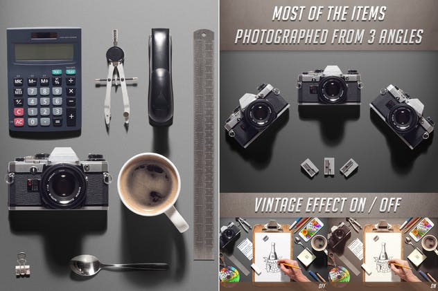 设计创作工作室场景生成器 Sketchbook / Stationery Scene Creator Mock-up插图(5)