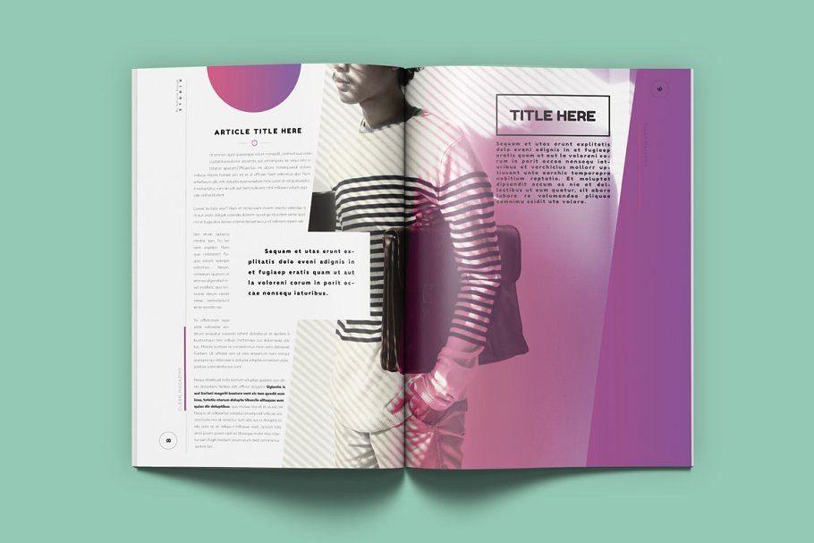 潮流时尚生活杂志模板 Magenta Magazine插图(2)