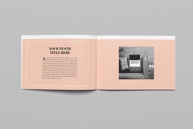 横向尺寸简约室内设计画册设计模板 Simplest Landscape Magazine插图(15)