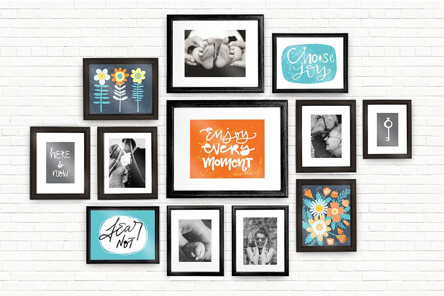 家居装饰字体标签插画 Home Decor Lettering Lab插图(1)