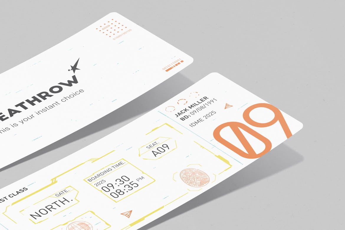 门票/现金券设计印刷效果图样机v1 Tickets / Cash Coupons Mock-Ups Vol.1插图(10)