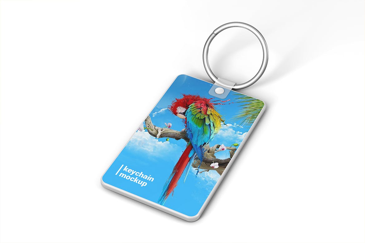 钥匙扣吊牌设计素材库精选模板 Keychain Mockup插图(5)