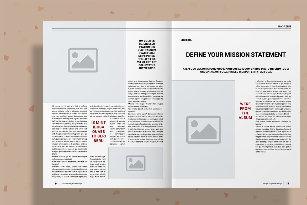 红色封面杂志版式设计模板 Red Magazine插图(8)