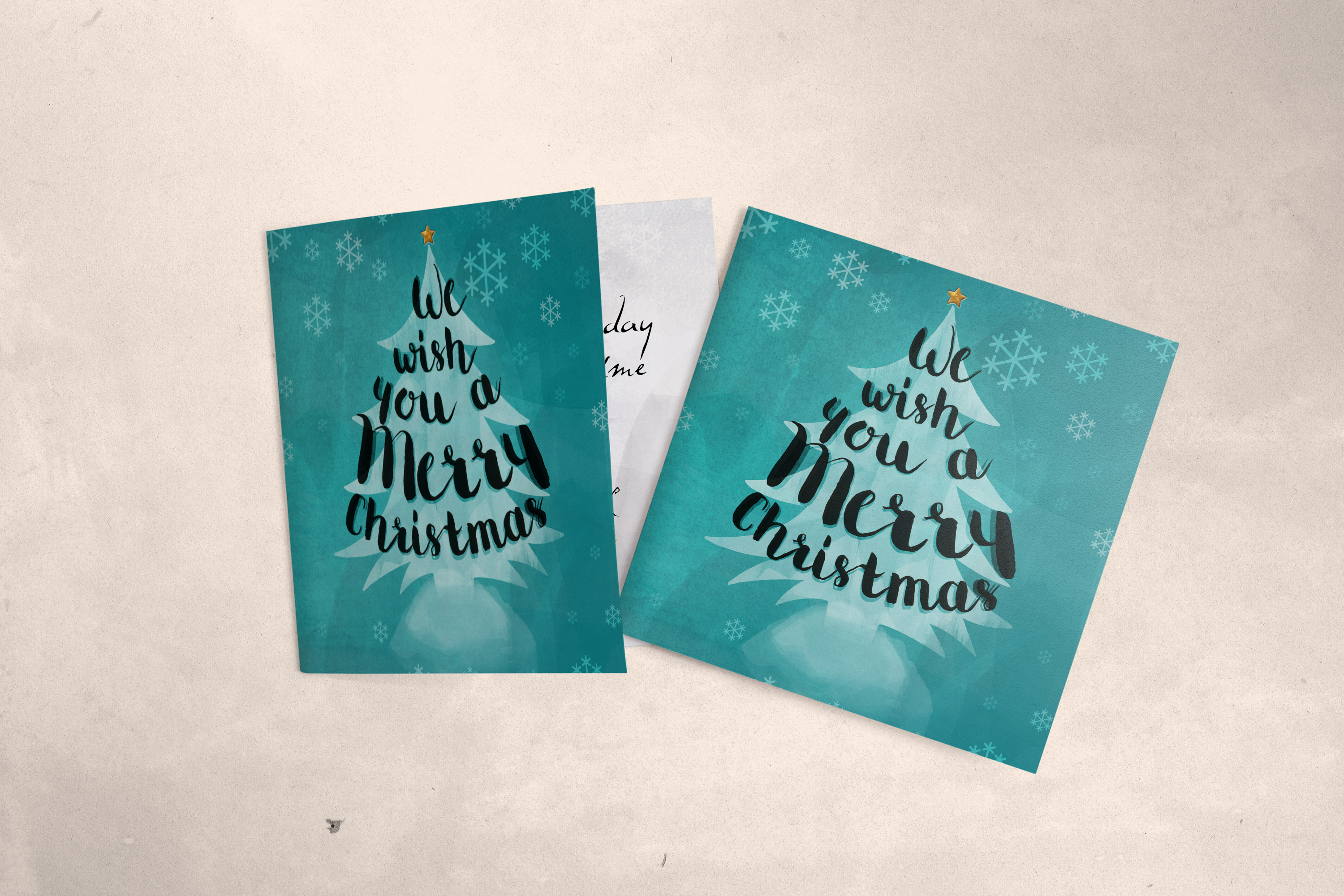 贺卡邀请卡卡片设计效果图样机02 Greeting Card Mockup 02插图