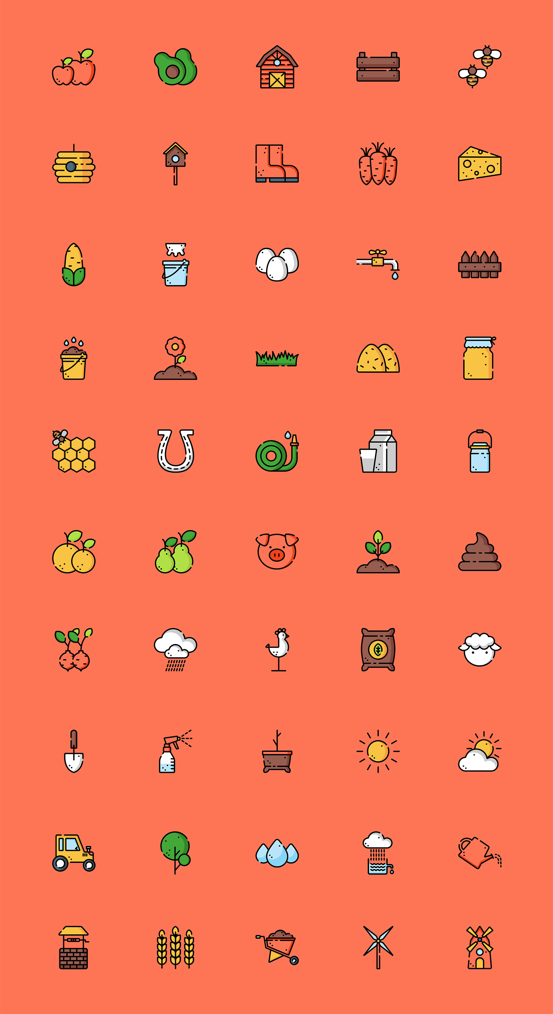 50 枚农场元素图标