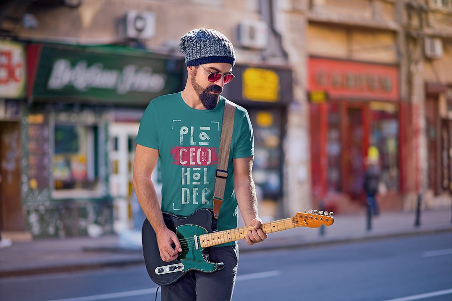 欧美模特T恤上身效果样机模板 T-Shirt Mock-Up Vol.4插图(6)