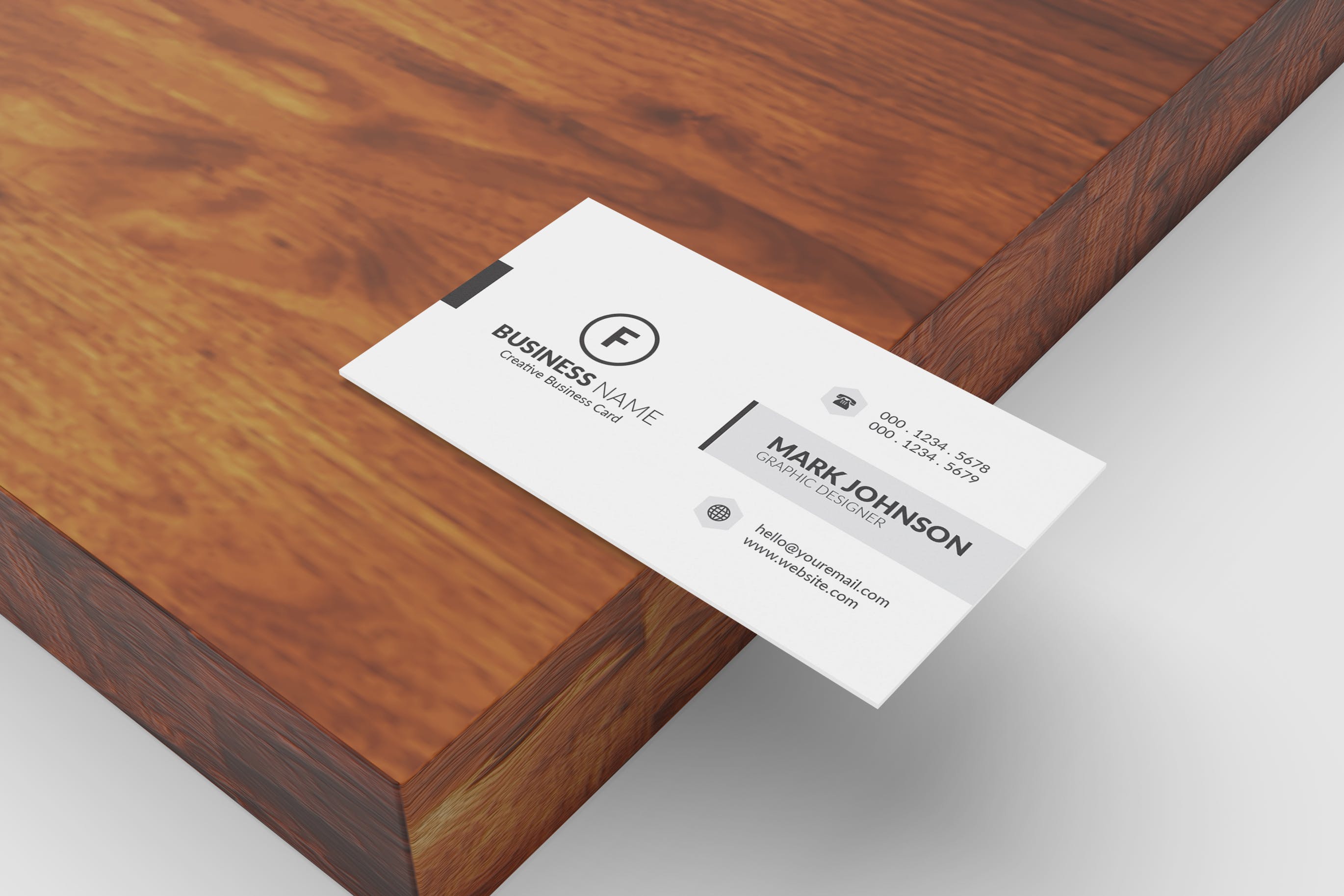 极简设计风格名片设计效果图素材库精选 Minimalist Business Cards Mockup插图