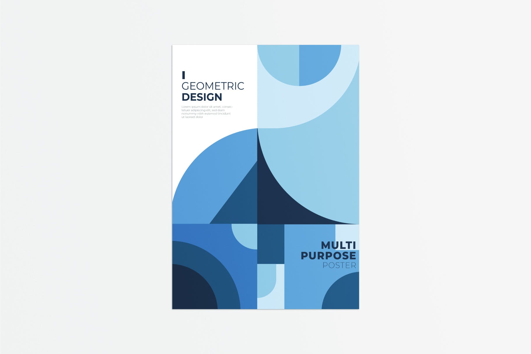 创意几何图形背景宣传单设计模板v4 Creative Geometric Flyer插图