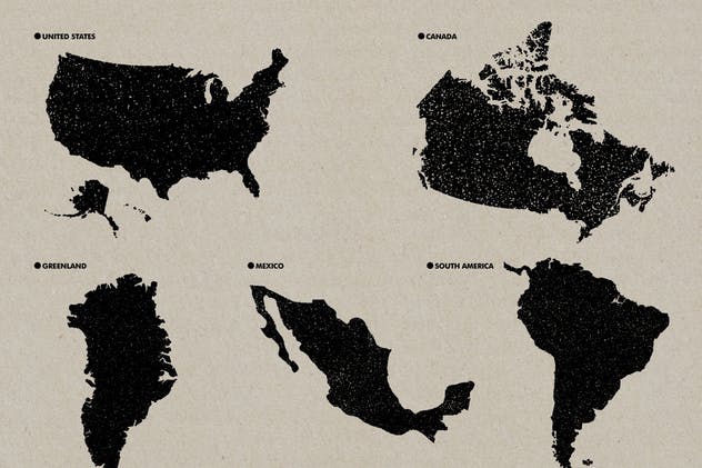 30+款地图图形矢量印章纹理 Country Stamps插图(1)