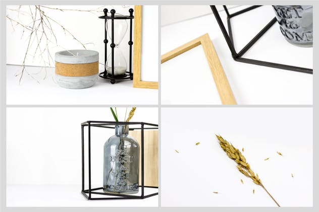 实木画框相框样机模板 Natural Wood Frame Mockup插图(4)