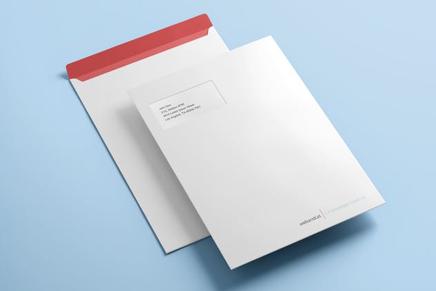 C4规格大信封设计样机模板 Envelope C4 Mock-up插图(9)