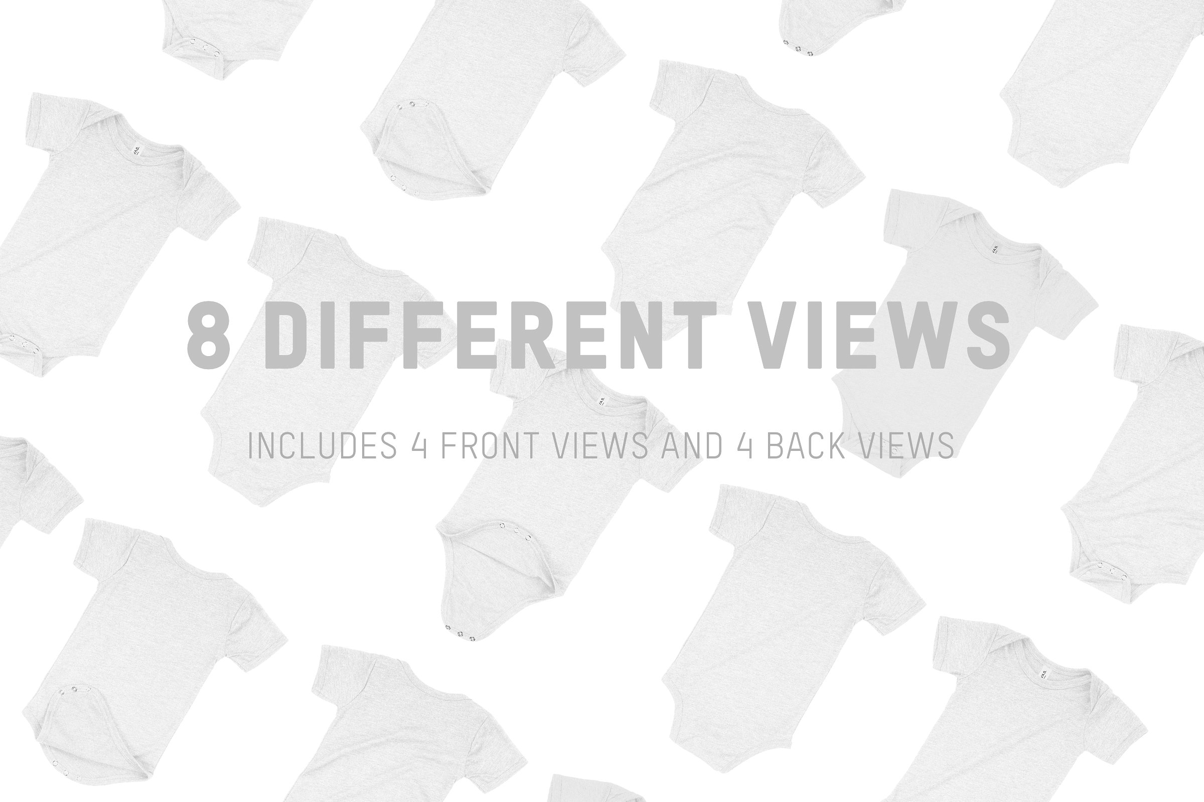 Tri Blend混纺婴儿连体衣样机 Bella Canvas 134B Triblend One Piece插图(5)