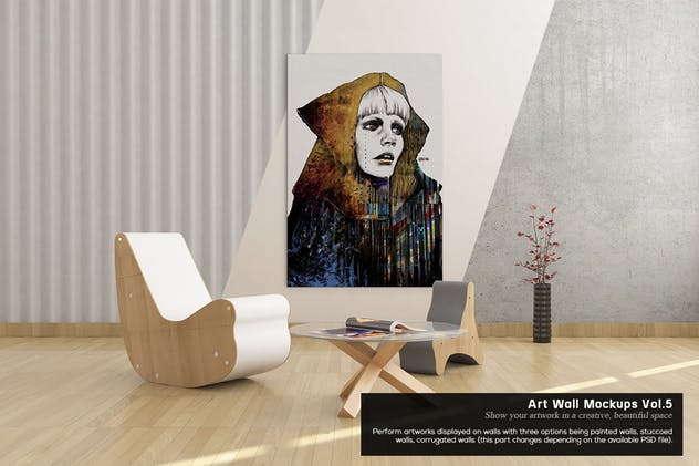 墙体艺术油画展览作品展示样机模板Vol.5 Art Wall Mockups Vol.5插图(1)