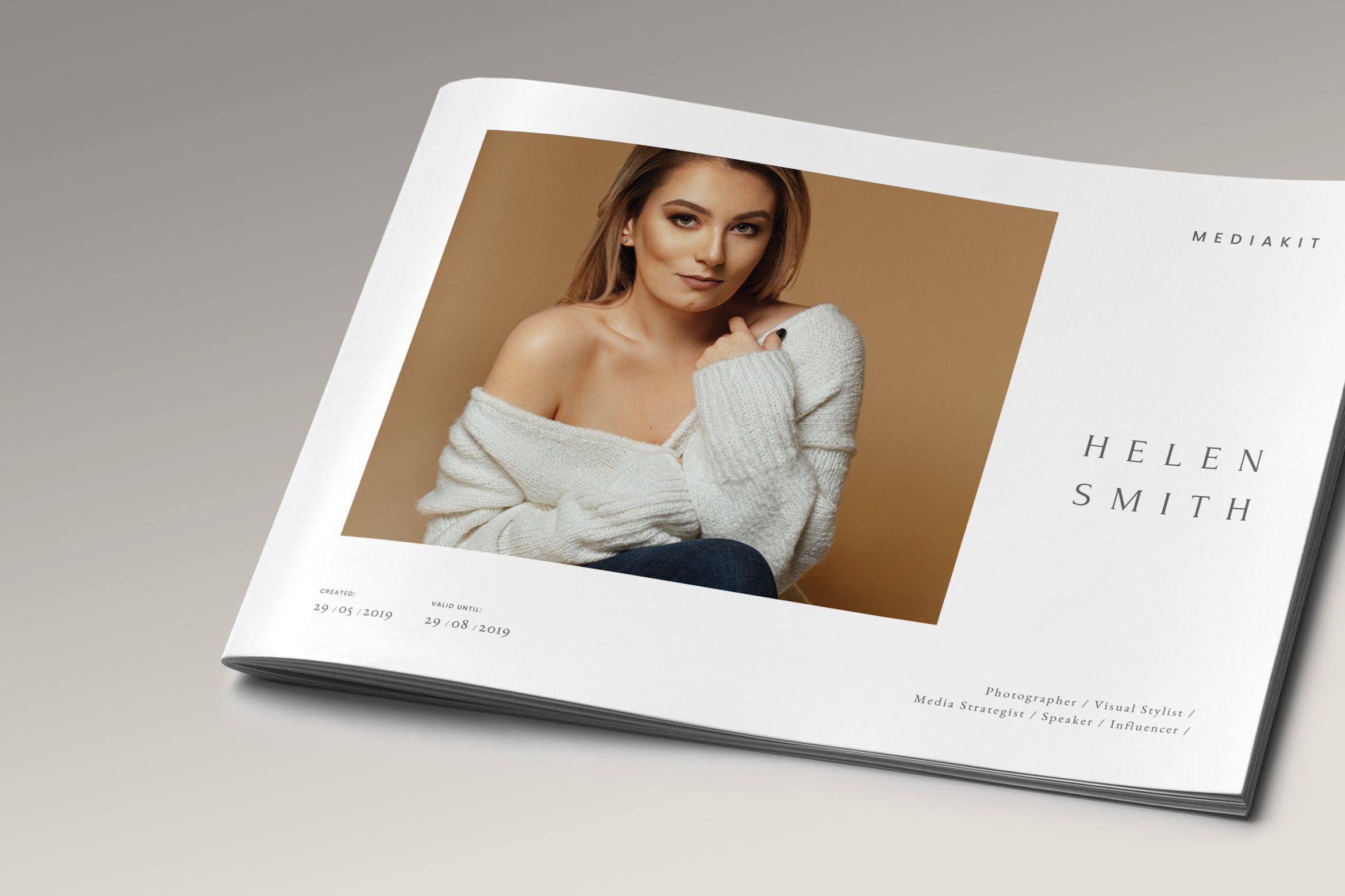 个人品牌形象塑造画册设计模板 Media Press Kit Template插图