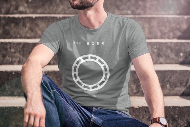 欧美模特T恤上身效果样机模板4 T-Shirt Mock-up 4插图(6)