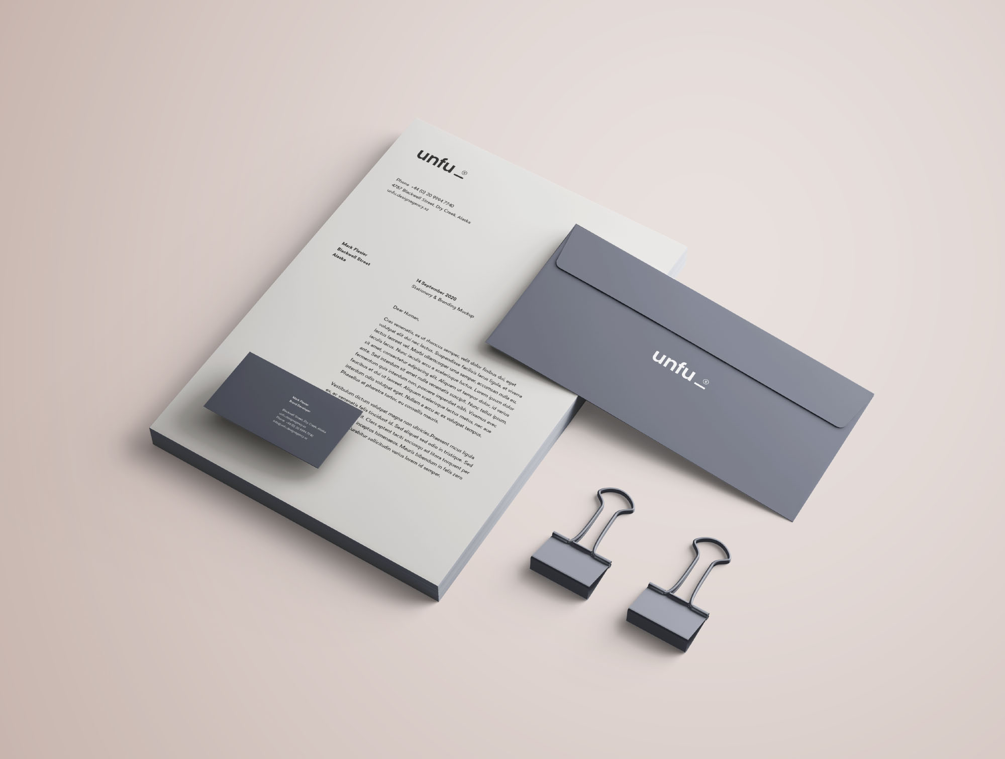 高端品牌VI设计办公用品预览样机PSD模板 Full Branding & Identity Mockup PSD插图(5)
