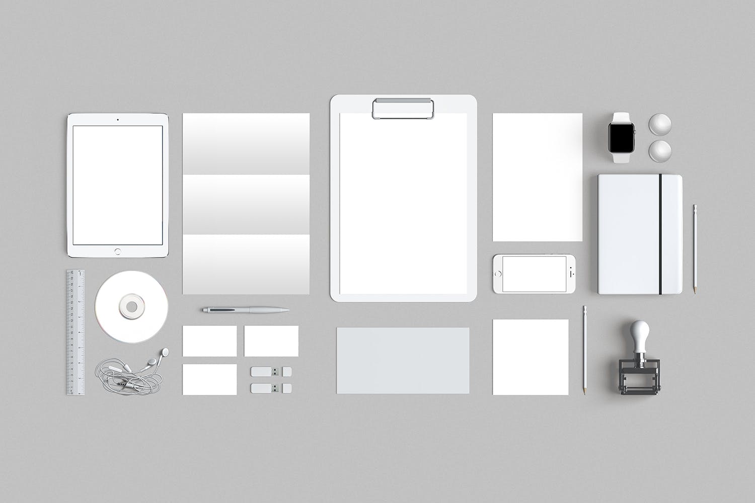 品牌VI标识设计企业办公文具素材库精选模板08 Brand Identity / Stationery Mockup 08插图(1)