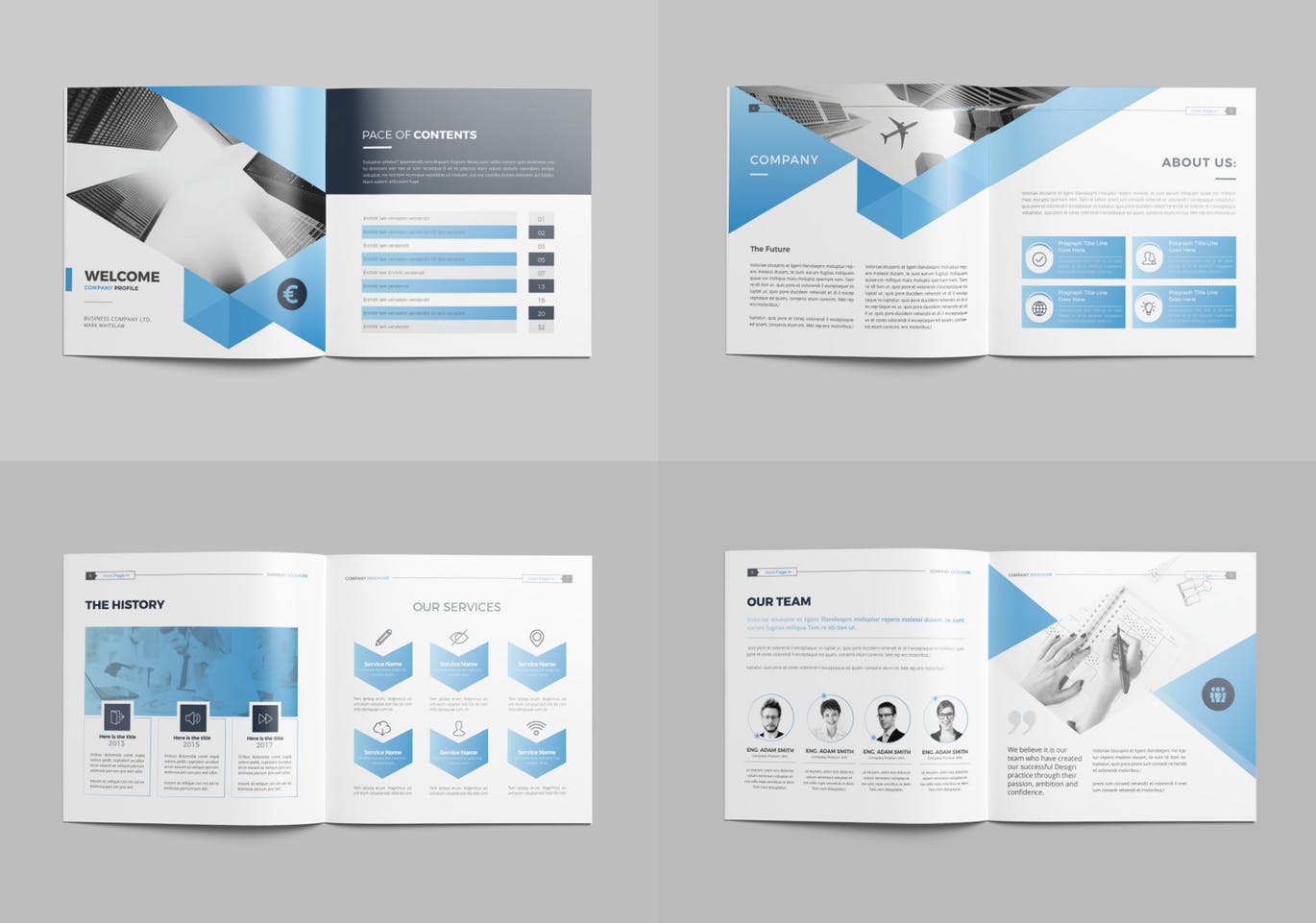 时尚简约高端多用途的正方形楼书杂志画册品牌手册设计模板插图(2)