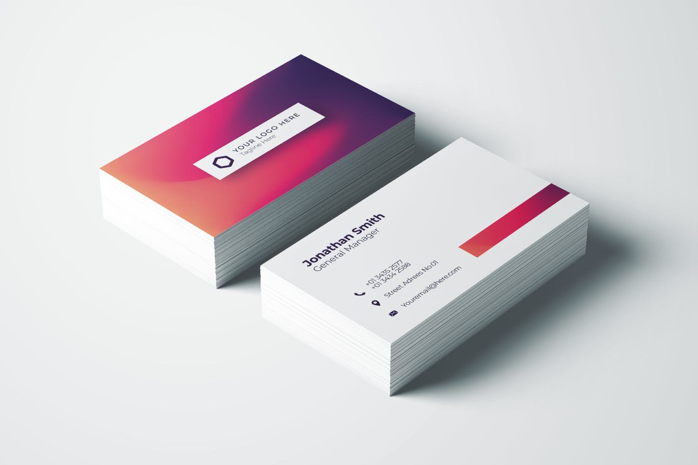 古典素雅质感企业素材库精选名片模板v4 Business Card Template.v4插图(1)