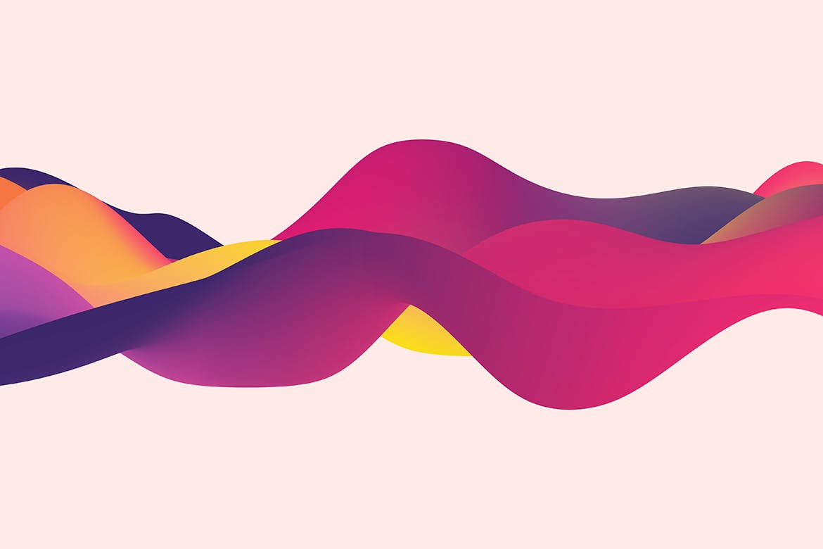 多彩液体流动波纹高清背景图素材包 Soft Colorful Waves Background Set插图(8)