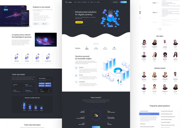 区块链/加密货币/比特币概念插画创意着陆页UI模板合集 Blockchain, Crypto & Bitcoin Landing Page Pack插图(5)