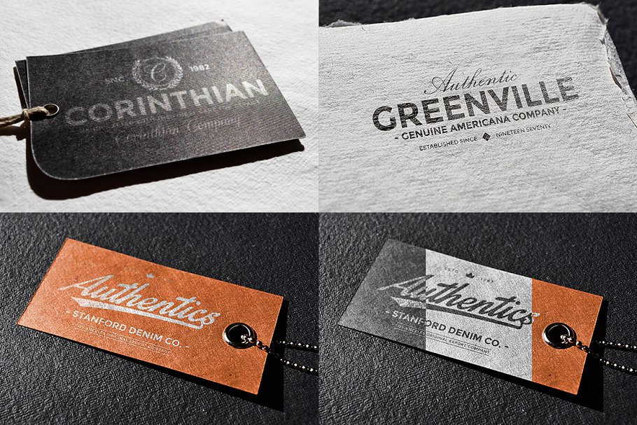 服装品牌吊牌Logo样机模板 Logo Mock-ups Vol.2插图(1)