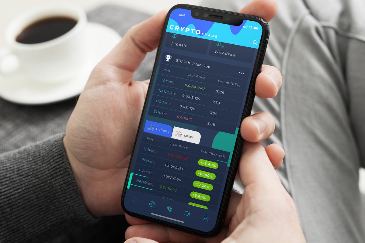 加密货币交易市场APP应用首页界面模板 Crypto Trade Home 2 Part 2 Mobile Ui插图